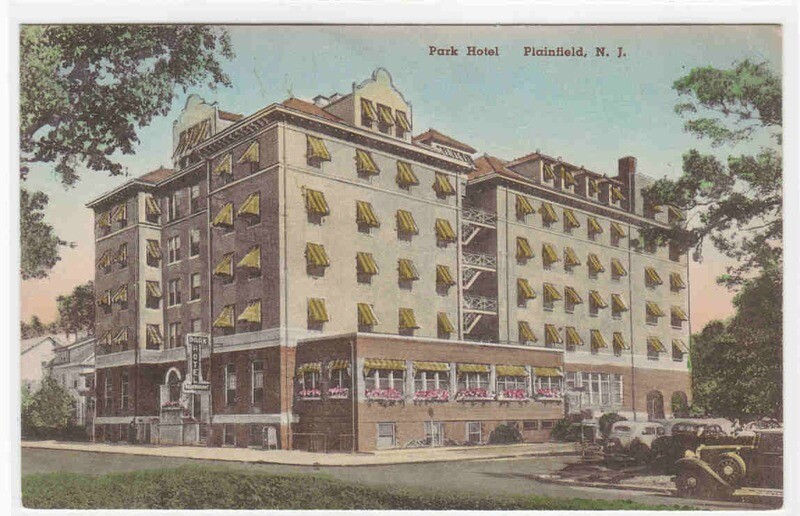 Park Hotel Plainfield New Jersey handcolored Albertype postcard