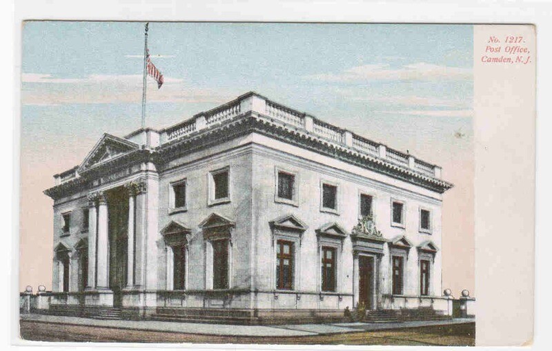 Post Office Camden New Jersey 1910c postcard