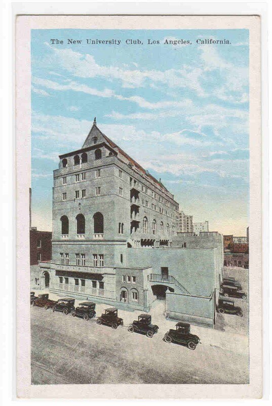 New University Club Los Angeles California 1920c postcard