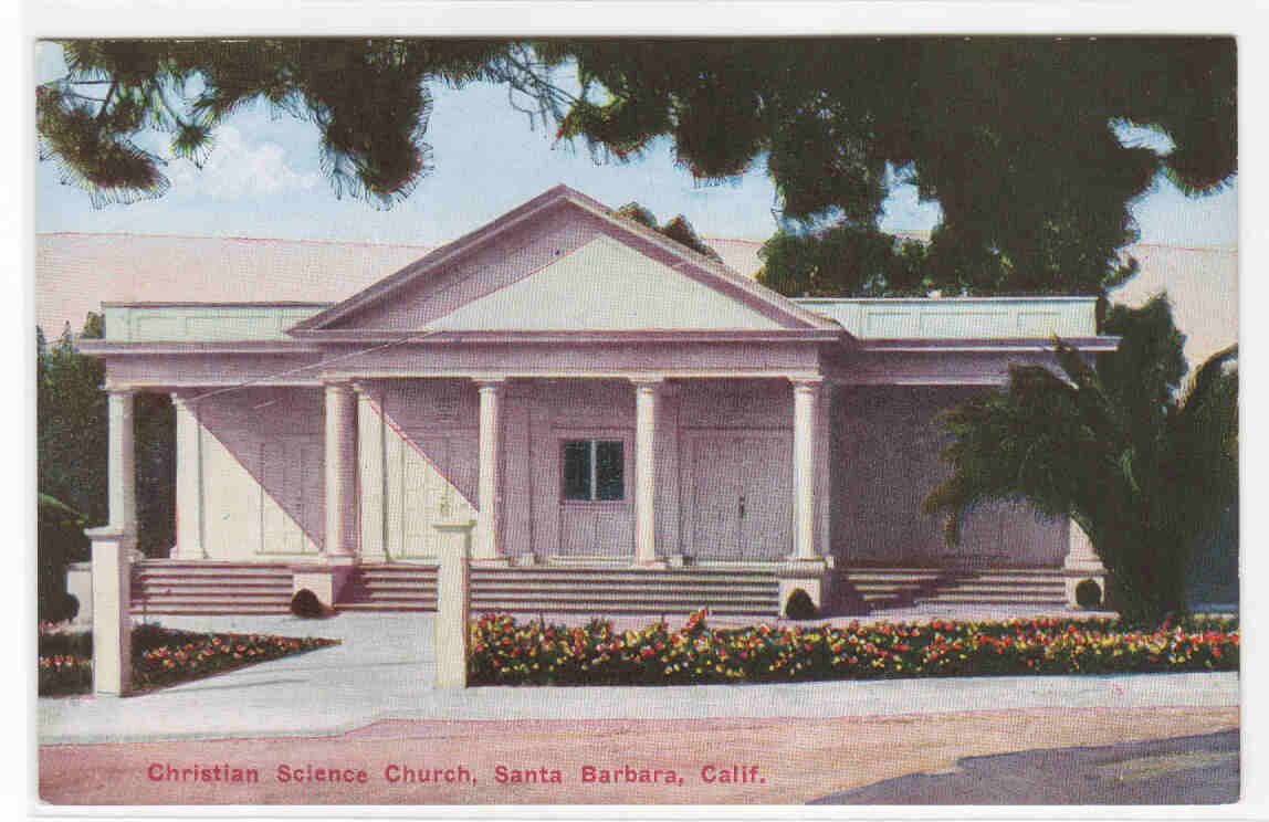 Christian Science Church Santa Barbara California postcard