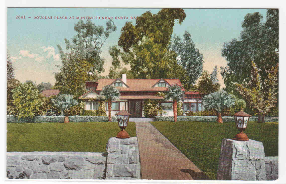 Douglas Place Montecito Santa Barbara California postcard
