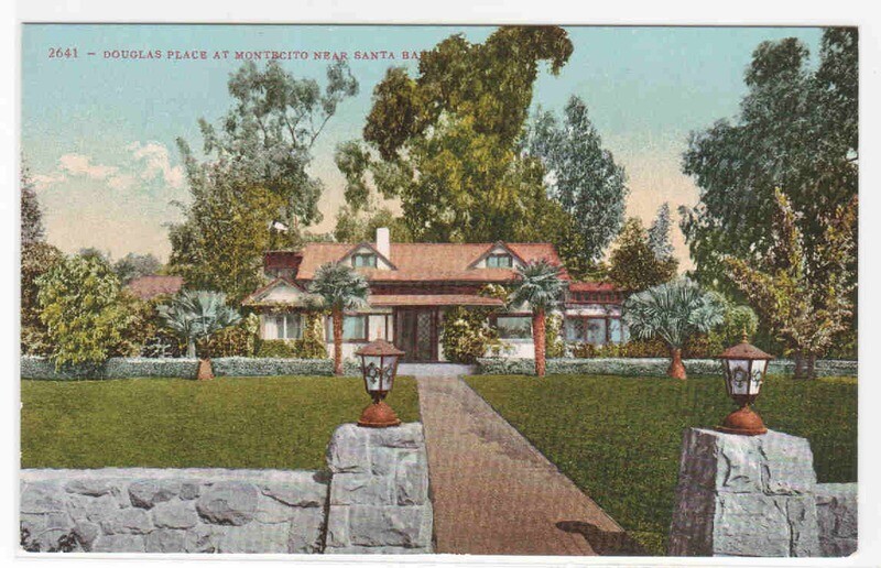 Douglas Place Montecito Santa Barbara California postcard