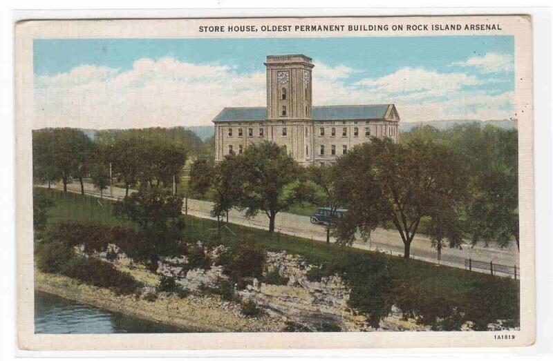 Store House Rock Island Arsenal Illinois postcard