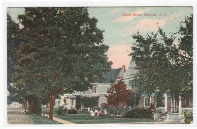Chapel Street Gowanda New York 1909? postcard