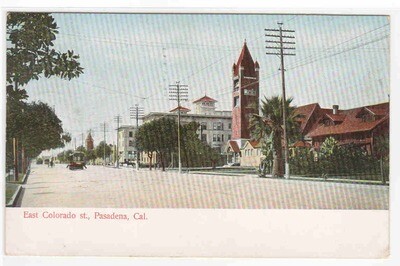 East Colorado Street Pasadena California 1909 postcard