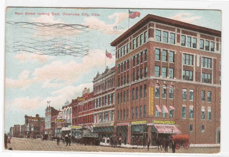 Main Street Oklahoma City OK 1910 postcard