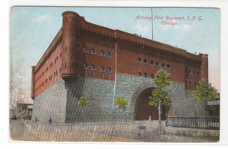Armory First Regiment Illinois National Guard Chicago IL 1910c postcard