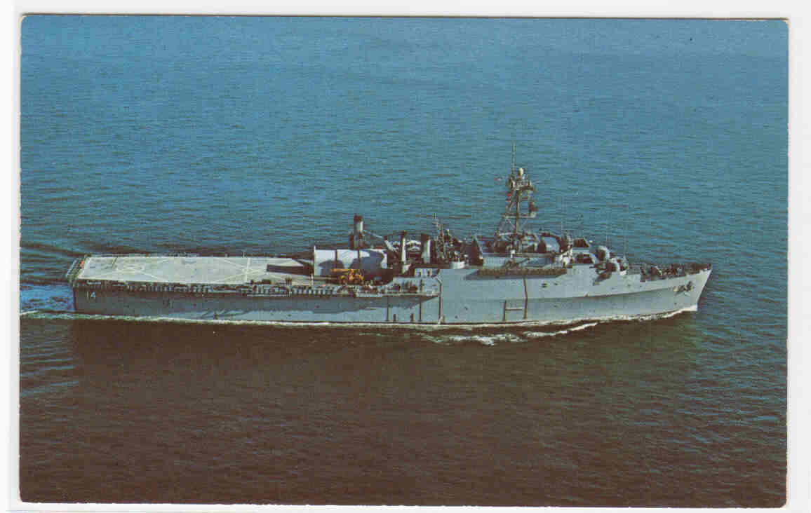 USS Trenton LPD 14 Amphibious Transport Dock US Navy Ship Warship postcard