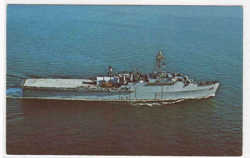 USS Trenton LPD 14 Amphibious Transport Dock US Navy Ship Warship postcard