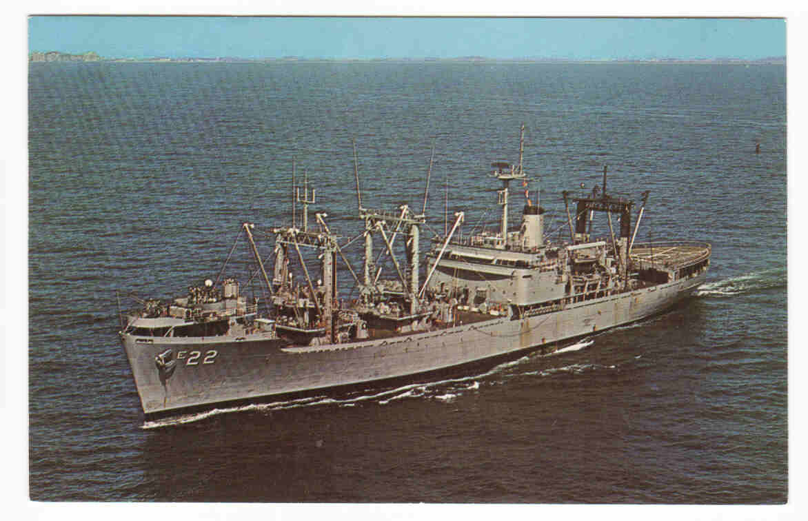 USS Mauna Kea Ammunition Ship US Navy Warship postcard