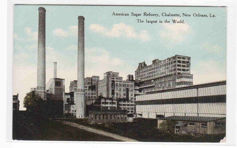 American Sugar Refinery Chalmette New Orleans Louisiana 1910c postcard