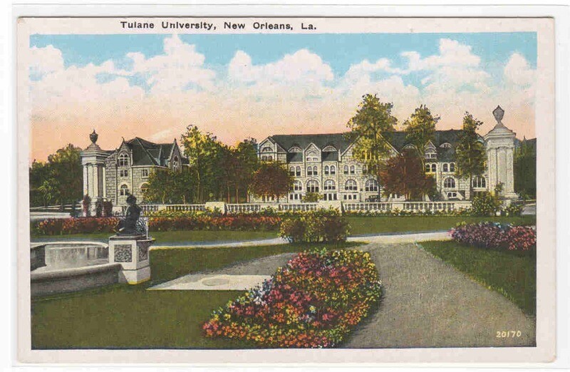 Tulane University New Orleans Louisiana 1920s postcard