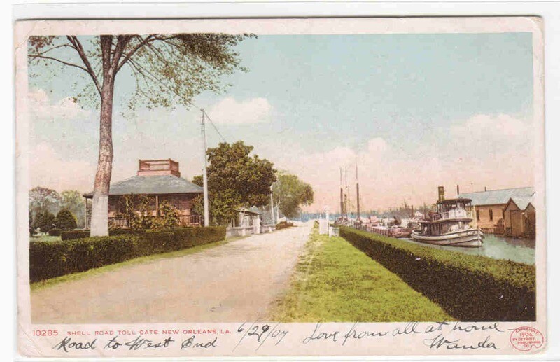Shell Road Toll Gate New Orleans Louisiana 1907 postcard
