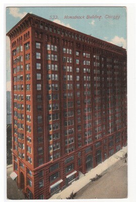 Monadnock Building Chicago Illinois 1910c postcard