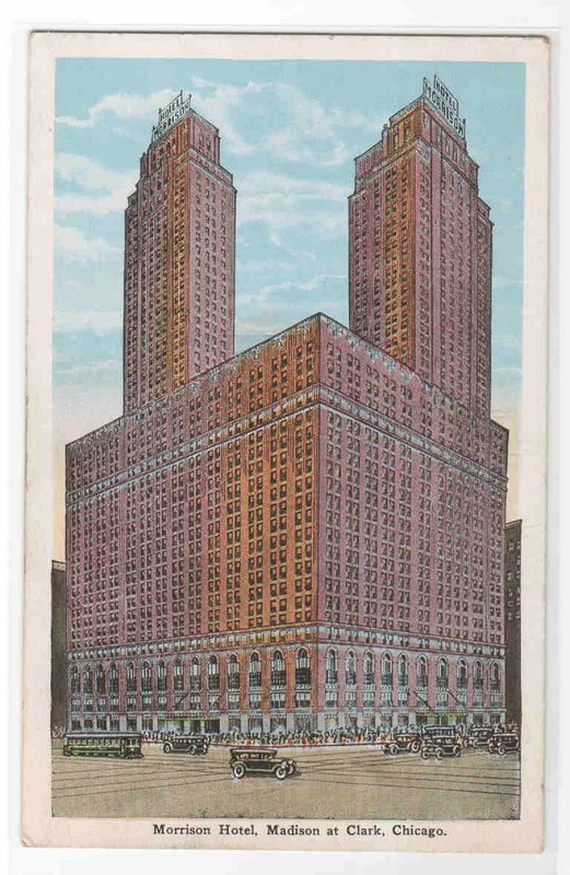 Morrison Hotel Madison at Clark Chicago Illinois postcard