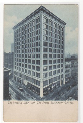 The Republic Building Chicago Illinois 1905c postcard