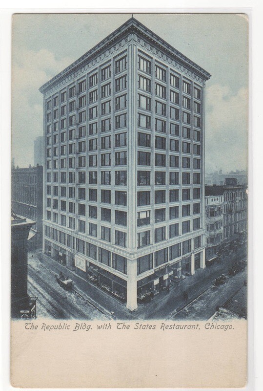 The Republic Building Chicago Illinois 1905c postcard