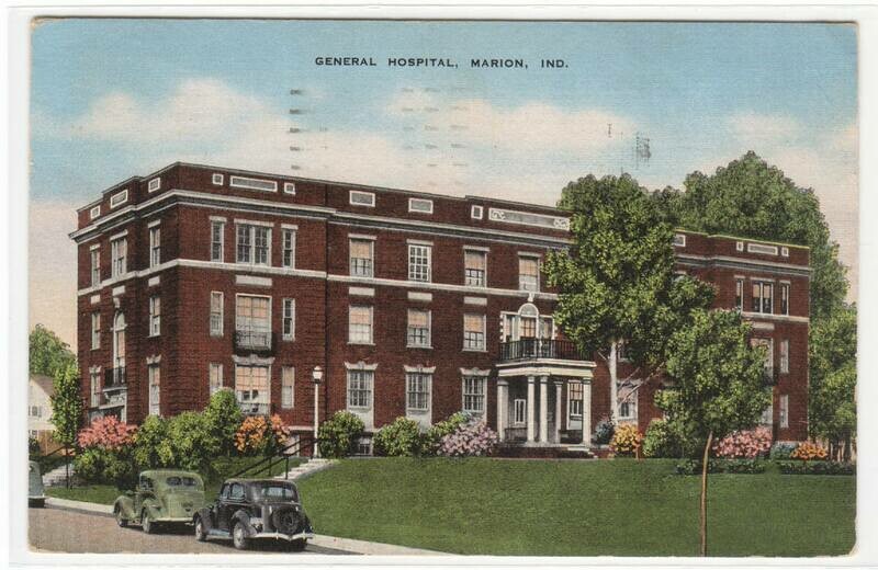 General Hospital Marion Indiana 1944 linen postcard