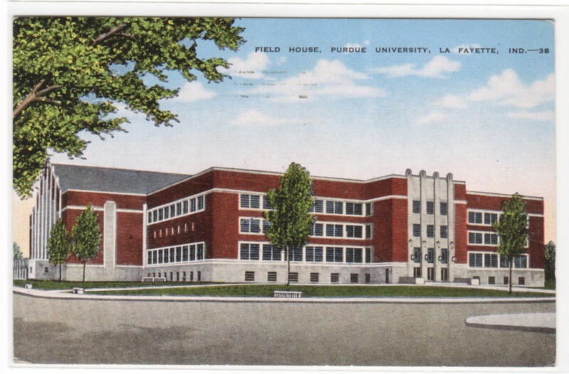Field House Purdue University La Fayette Indiana 1953 postcard