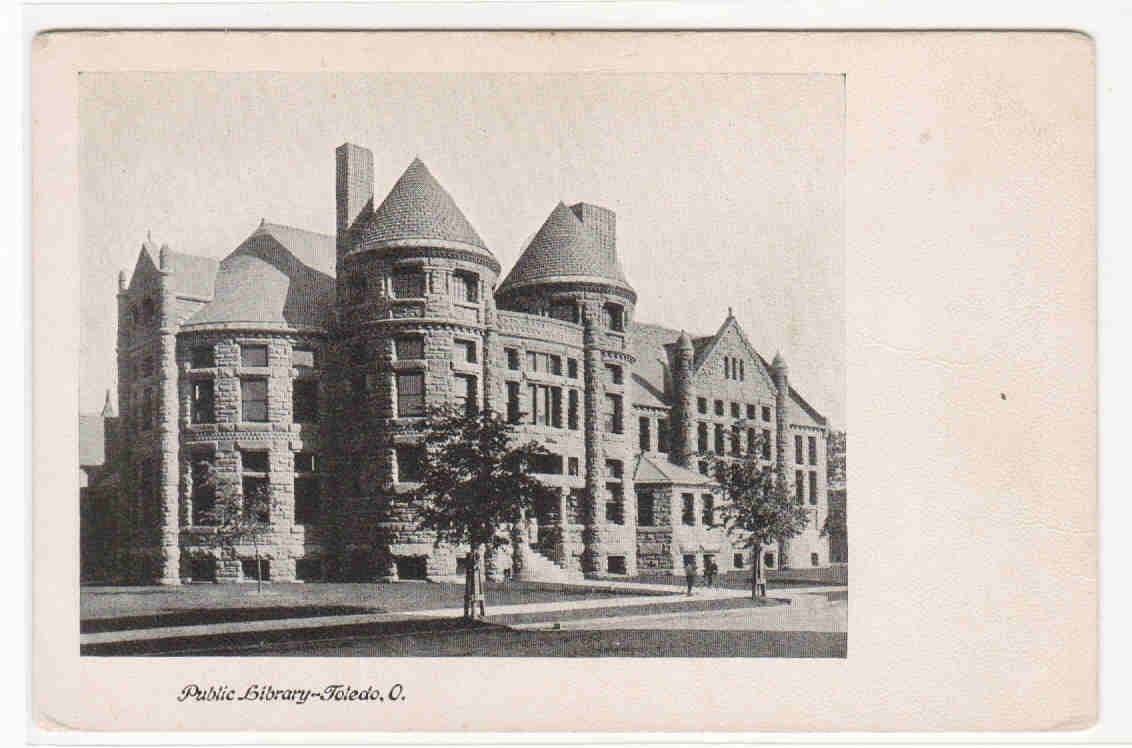 Public Library Toledo Ohio 1910c postcard