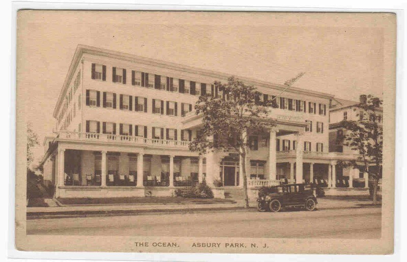 The Ocean Hotel Car Asbury Park New Jersey postcard