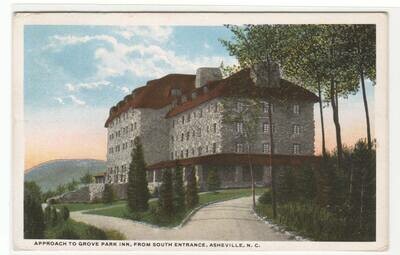 Grove Park Inn from South Entrance Asheville North Carolina 1917 postcard