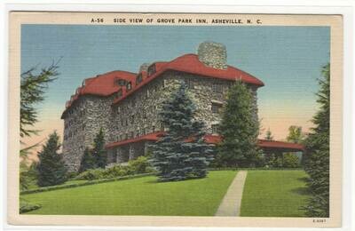 Grove Park Inn Side View Asheville North Carolina 1948 postcard