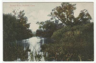 Bantam River Litchfield Connecticut 1909 #1 postcard