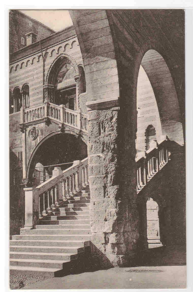 Scalone Mercato Vecchio Verona Italy postcard
