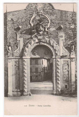 Porta Camollia Siena Italy 1910s postcard