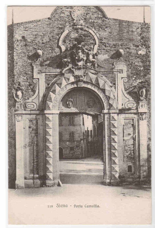 Porta Camollia Siena Italy 1910s postcard