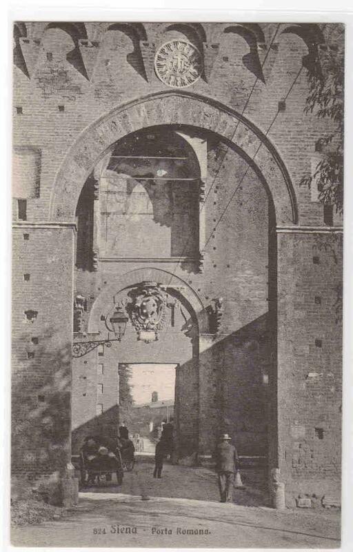 Porta Romana Siena Italy 1910s postcard