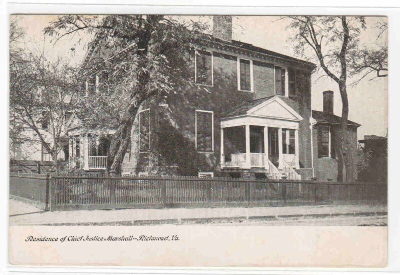 Chief Justice John Marshall Home Richmond Virginia 1905c postcard