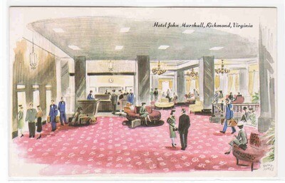 Hotel John Marshall Richmond Virginia postcard