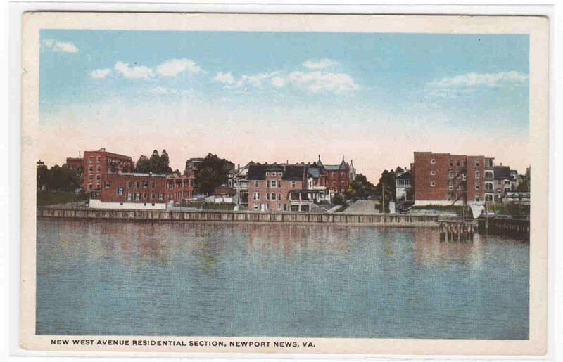 West Avenue Residential Section Newport News Virginia postcard