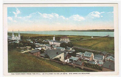 Panorama Ste Anne de Beaupre Quebec Canada 1920s postcard