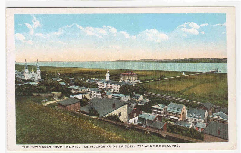 Panorama Ste Anne de Beaupre Quebec Canada 1920s postcard