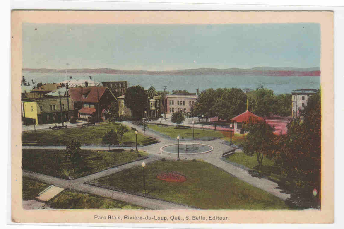 Panorama Parc Blais Riviere du Loup Quebec Canada postcard