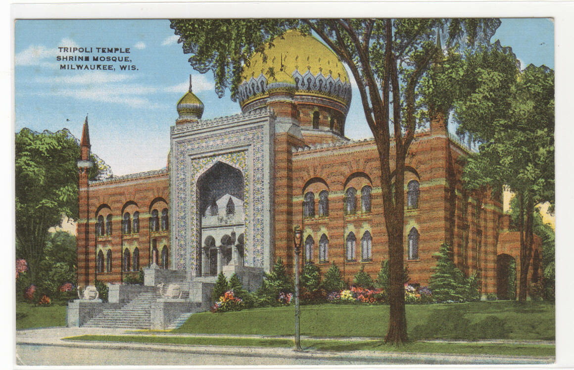 Tripoli Temple Shrine Mosque Milwaukee Wisconsin postcard