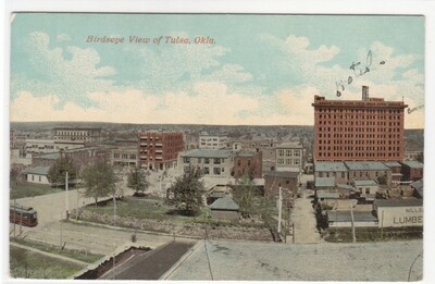 Panorama Tulsa Oklahoma 1910c postcard