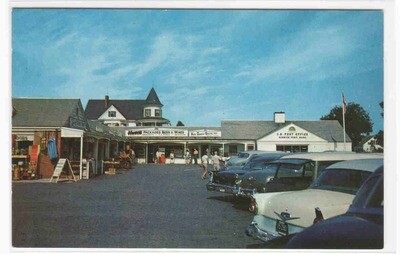 Shopping Center Cars Harwichport Cape Cold Massachusetts postcard