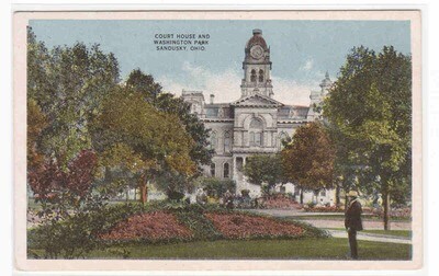 Carnegie Library Sandusky Ohio 1910c postcard
