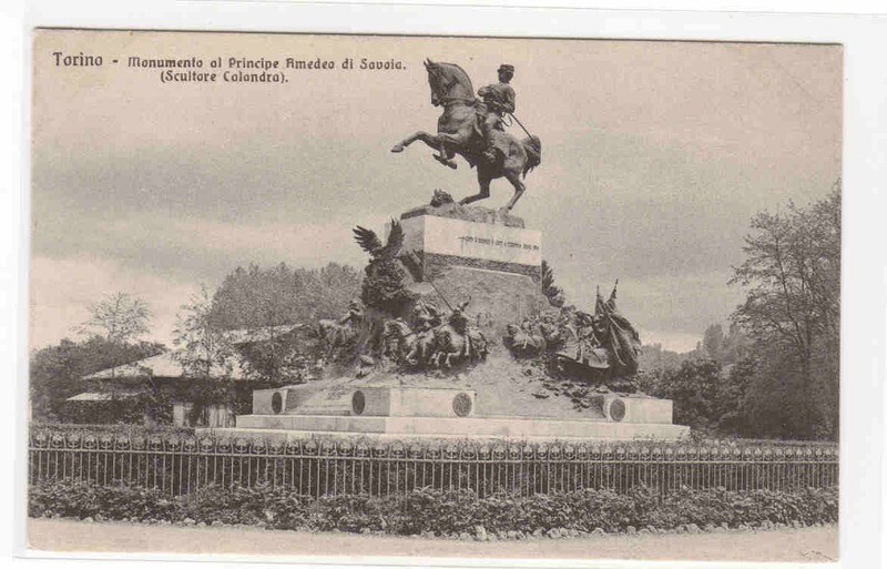 Monumento Principe Amedeo di Savoia Torino Turin Italy postcard