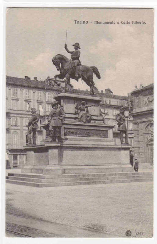 Monumento Carlo Alberto Torino Turin Italy postcard