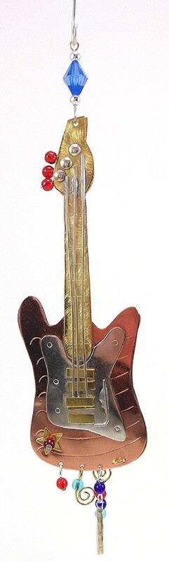 Electric Guitar Ornament Metal Fair Trade Pilgrim Imports New