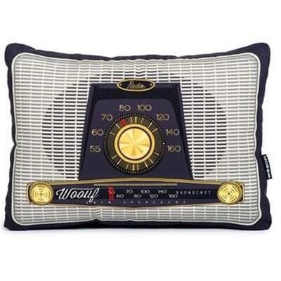 Wouff Barcelona Vintage Styled Radio Rectangular Throw Pillow
