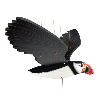 Flying Puffin Mobile Sea Shore Bird Decor Colombia Fair Trade Hand Painted