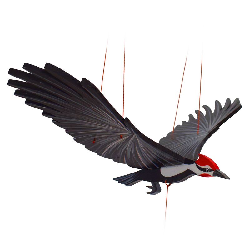 Woodpecker Bird Flying Mobile Wood Art Collectible Colombia Fair Trade New