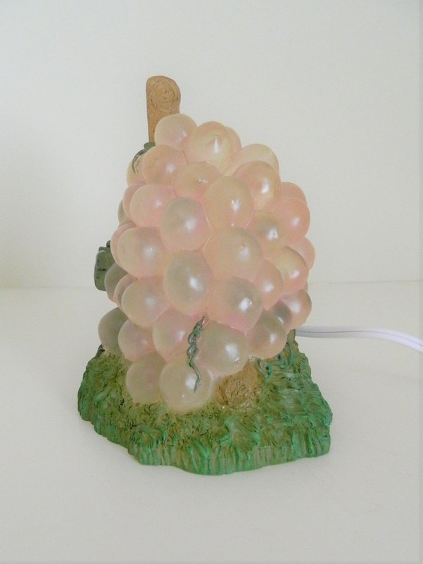 Grape Night Light Home Wine Bar Table Decor Hand Painted Ranger Gift