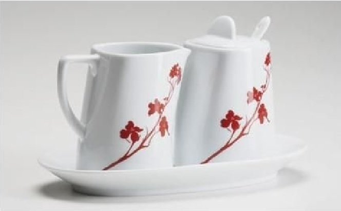 Marla Dawn Sugar Creamer 5 Piece Set Dogwood Blossom New In Box